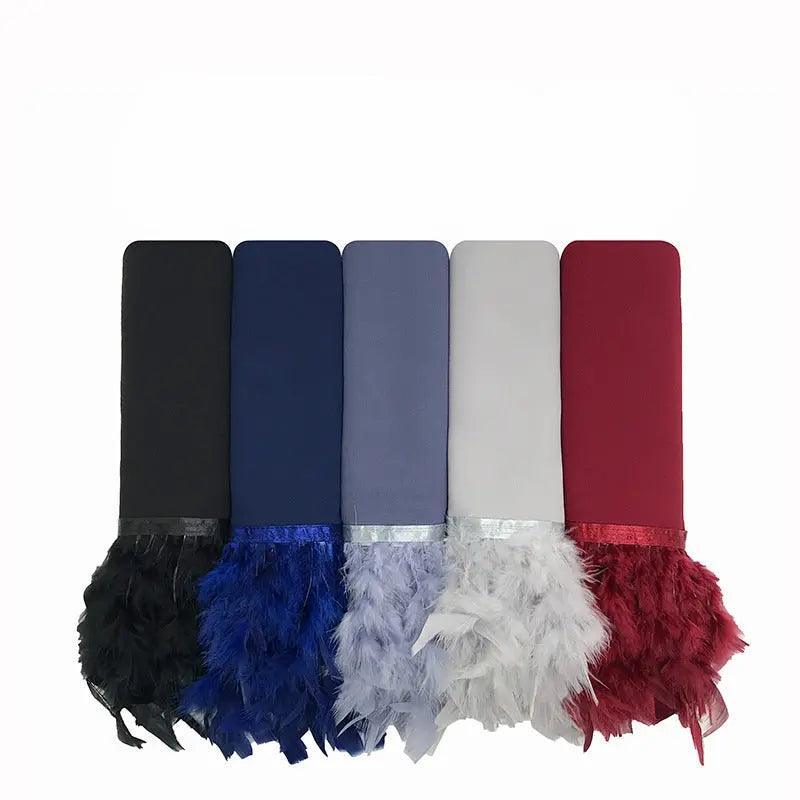 Chiffon Scarves Feather Scarf Hijab (MH039) - SJB-DIAMOND ELITES