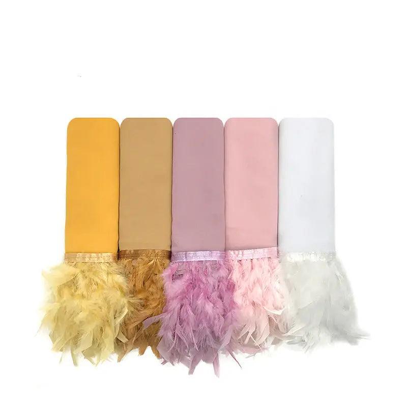 Chiffon Scarves Feather Scarf Hijab (MH039) - SJB-DIAMOND ELITES