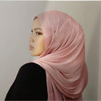 Solid Color Thin Plain Satin Long Hijab (MH051) - SJB-DIAMOND ELITES