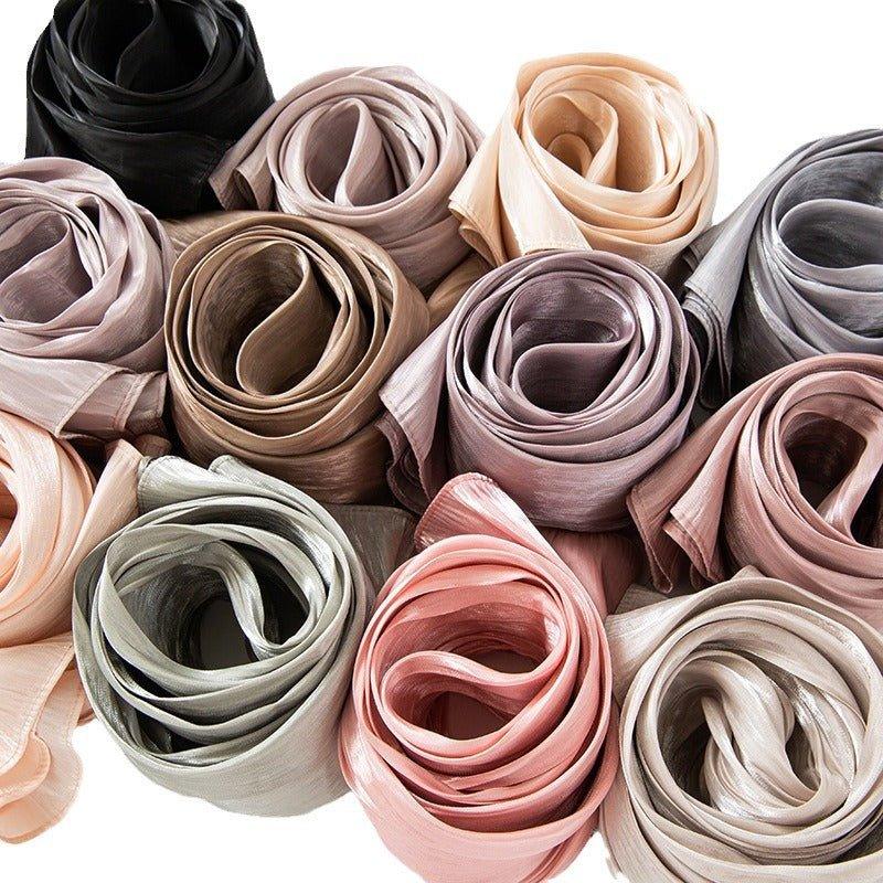 Solid Color Thin Plain Satin Long Hijab (MH051) - SJB-DIAMOND ELITES