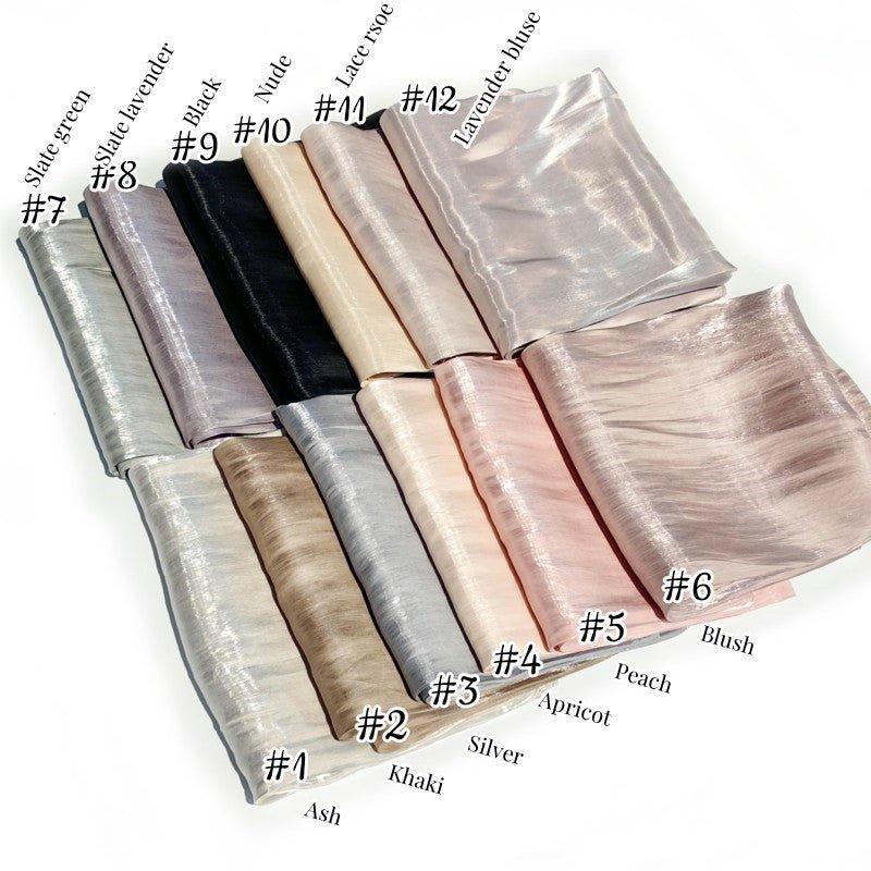 Solid Color Thin Plain Satin Long Hijab (MH051) - SJB-DIAMOND ELITES
