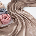 Solid Color Thin Plain Satin Long Hijab (MH051) - SJB-DIAMOND ELITES