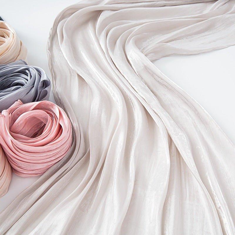 Solid Color Thin Plain Satin Long Hijab (MH051) - SJB-DIAMOND ELITES