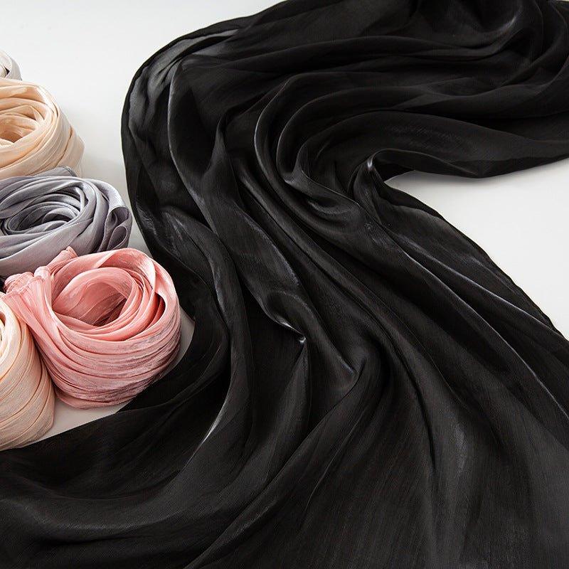 Solid Color Thin Plain Satin Long Hijab (MH051) - SJB-DIAMOND ELITES