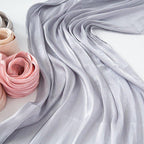 Solid Color Thin Plain Satin Long Hijab (MH051) - SJB-DIAMOND ELITES