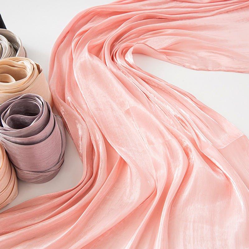 Solid Color Thin Plain Satin Long Hijab (MH051) - SJB-DIAMOND ELITES