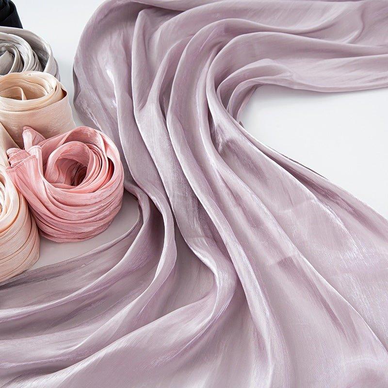 Solid Color Thin Plain Satin Long Hijab (MH051) - SJB-DIAMOND ELITES