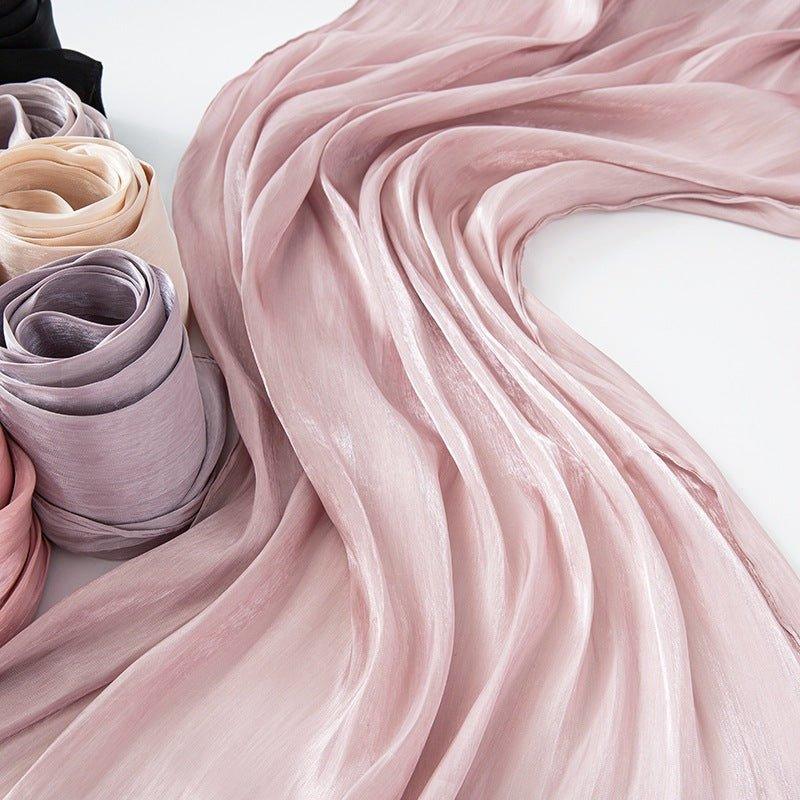 Solid Color Thin Plain Satin Long Hijab (MH051) - SJB-DIAMOND ELITES