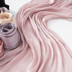 Solid Color Thin Plain Satin Long Hijab (MH051) - SJB-DIAMOND ELITES