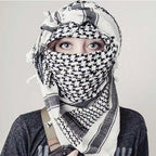 MH052 Four-Sided Fringed  Keffiyeh Square Hijab - SJB-DIAMOND ELITES