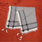 MH052 Four-Sided Fringed  Keffiyeh Square Hijab - SJB-DIAMOND ELITES