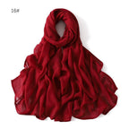 MH054 Rayon Solid Color Wide Brim Hijab - SJB-DIAMOND ELITES