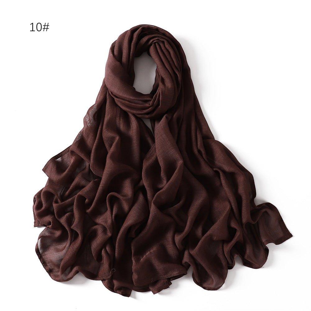 MH054 Rayon Solid Color Wide Brim Hijab - SJB-DIAMOND ELITES