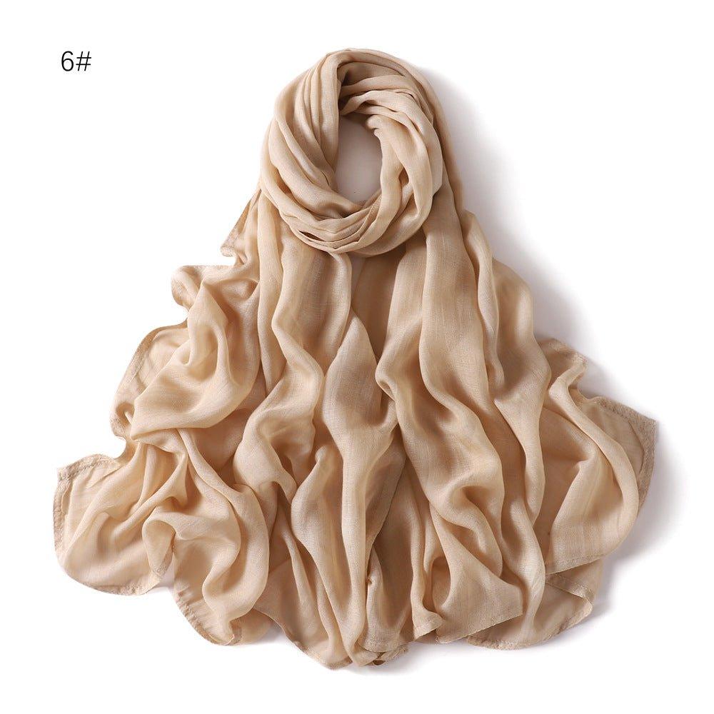 MH054 Rayon Solid Color Wide Brim Hijab - SJB-DIAMOND ELITES