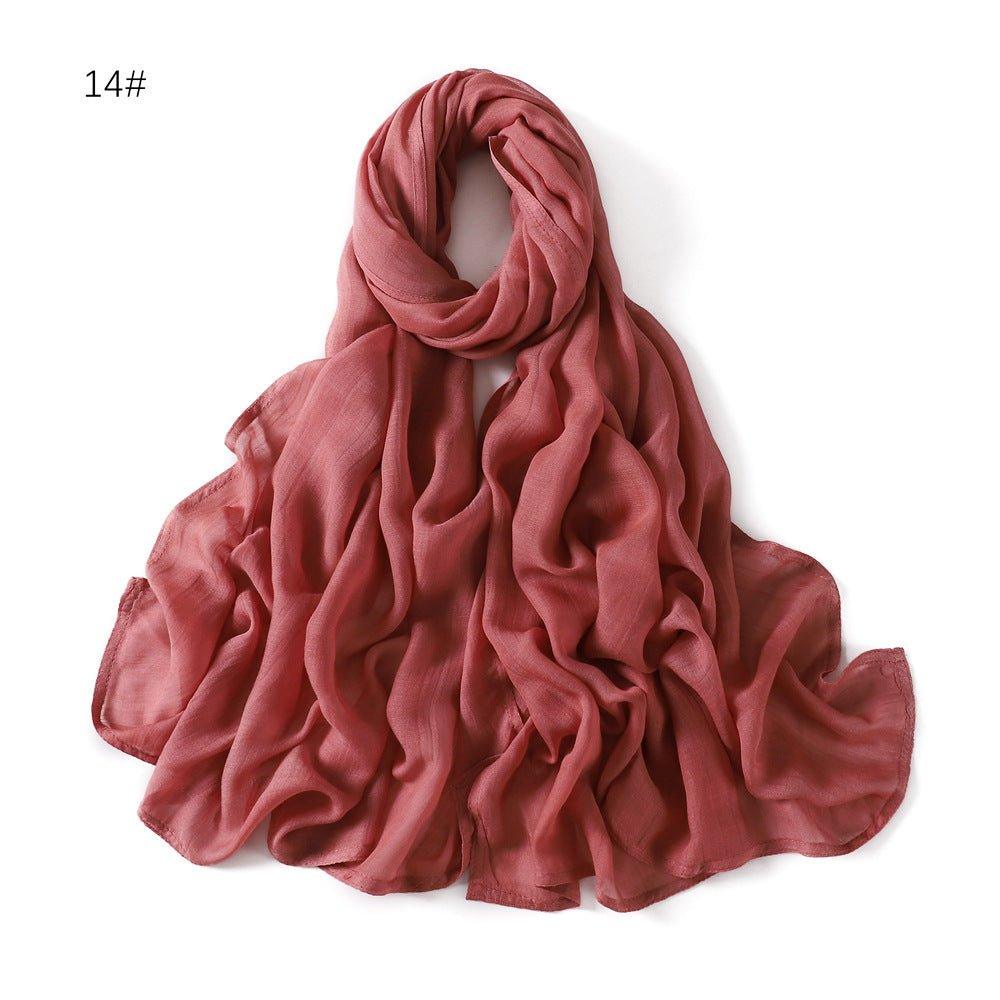 MH054 Rayon Solid Color Wide Brim Hijab - SJB-DIAMOND ELITES