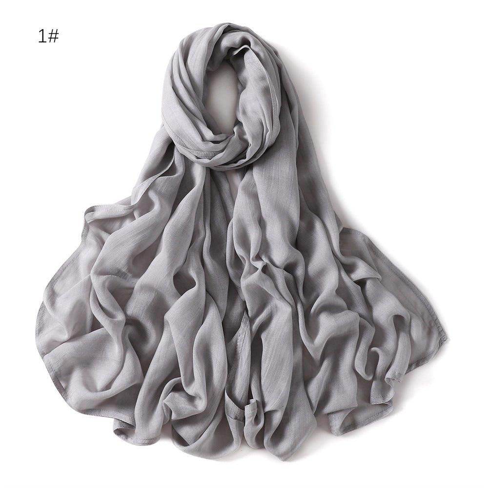 MH054 Rayon Solid Color Wide Brim Hijab - SJB-DIAMOND ELITES