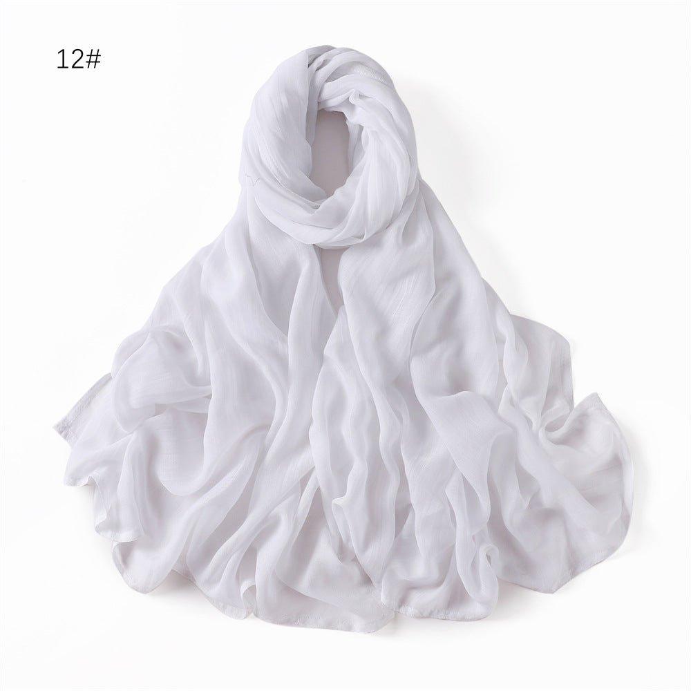 MH054 Rayon Solid Color Wide Brim Hijab - SJB-DIAMOND ELITES