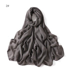 MH054 Rayon Solid Color Wide Brim Hijab - SJB-DIAMOND ELITES