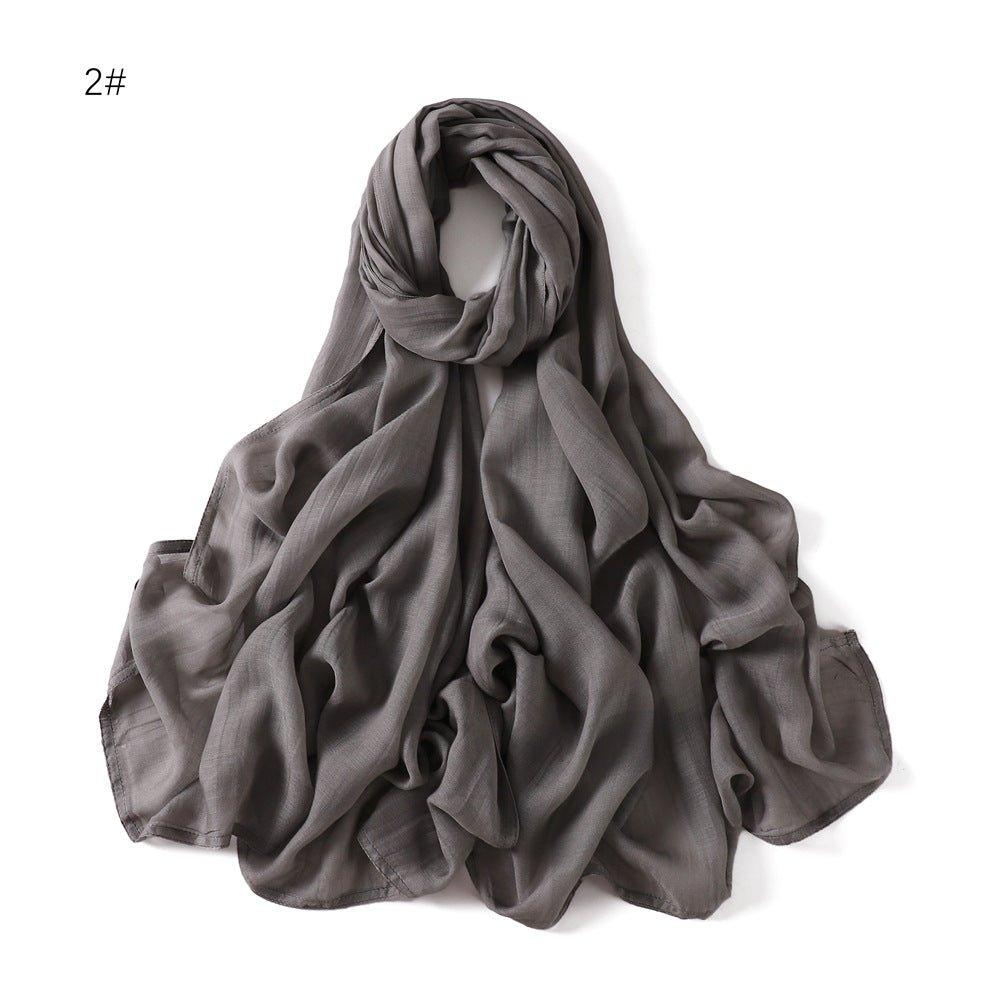 MH054 Rayon Solid Color Wide Brim Hijab - SJB-DIAMOND ELITES