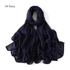 MH054 Rayon Solid Color Wide Brim Hijab - SJB-DIAMOND ELITES