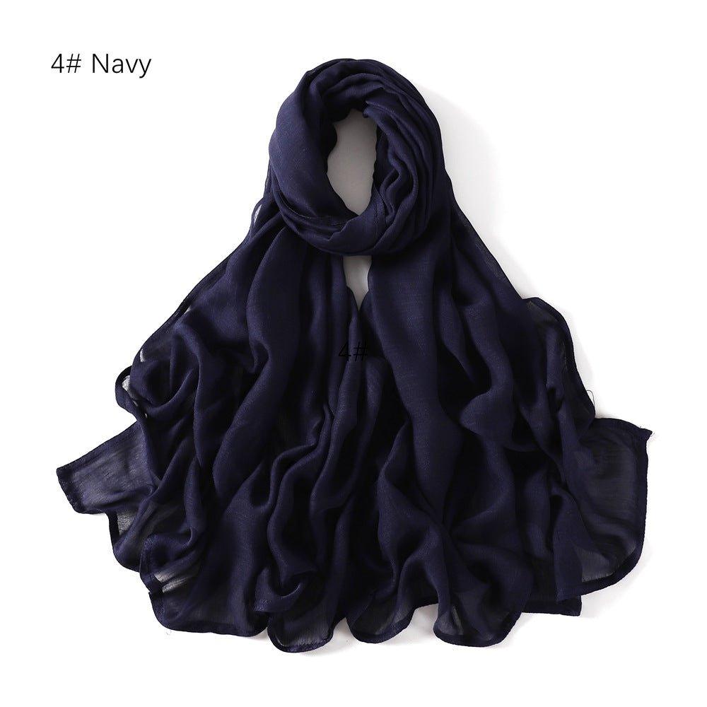 MH054 Rayon Solid Color Wide Brim Hijab - SJB-DIAMOND ELITES