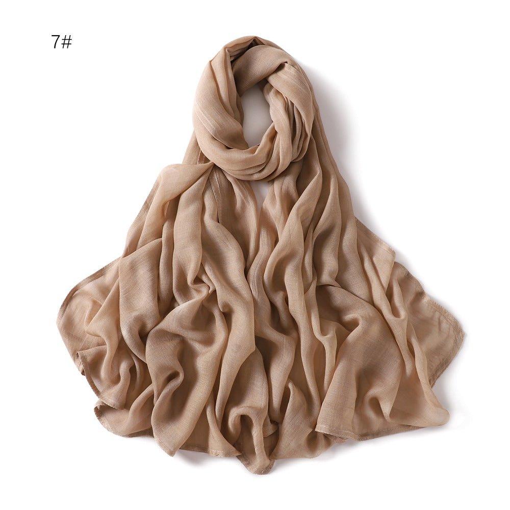 MH054 Rayon Solid Color Wide Brim Hijab - SJB-DIAMOND ELITES