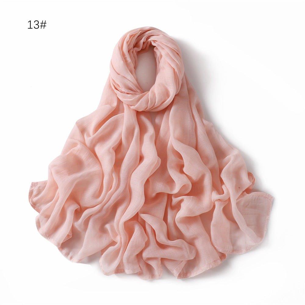 MH054 Rayon Solid Color Wide Brim Hijab - SJB-DIAMOND ELITES