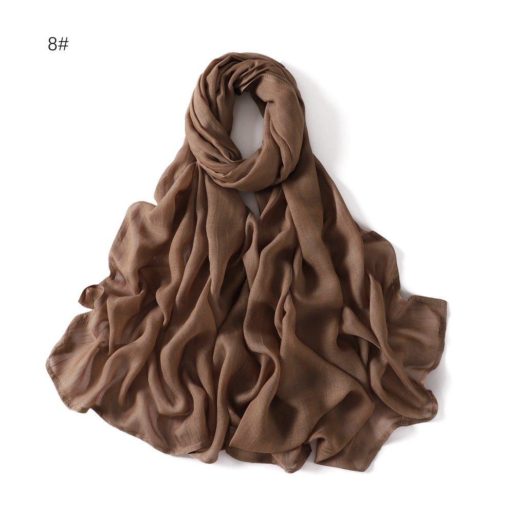 MH054 Rayon Solid Color Wide Brim Hijab - SJB-DIAMOND ELITES