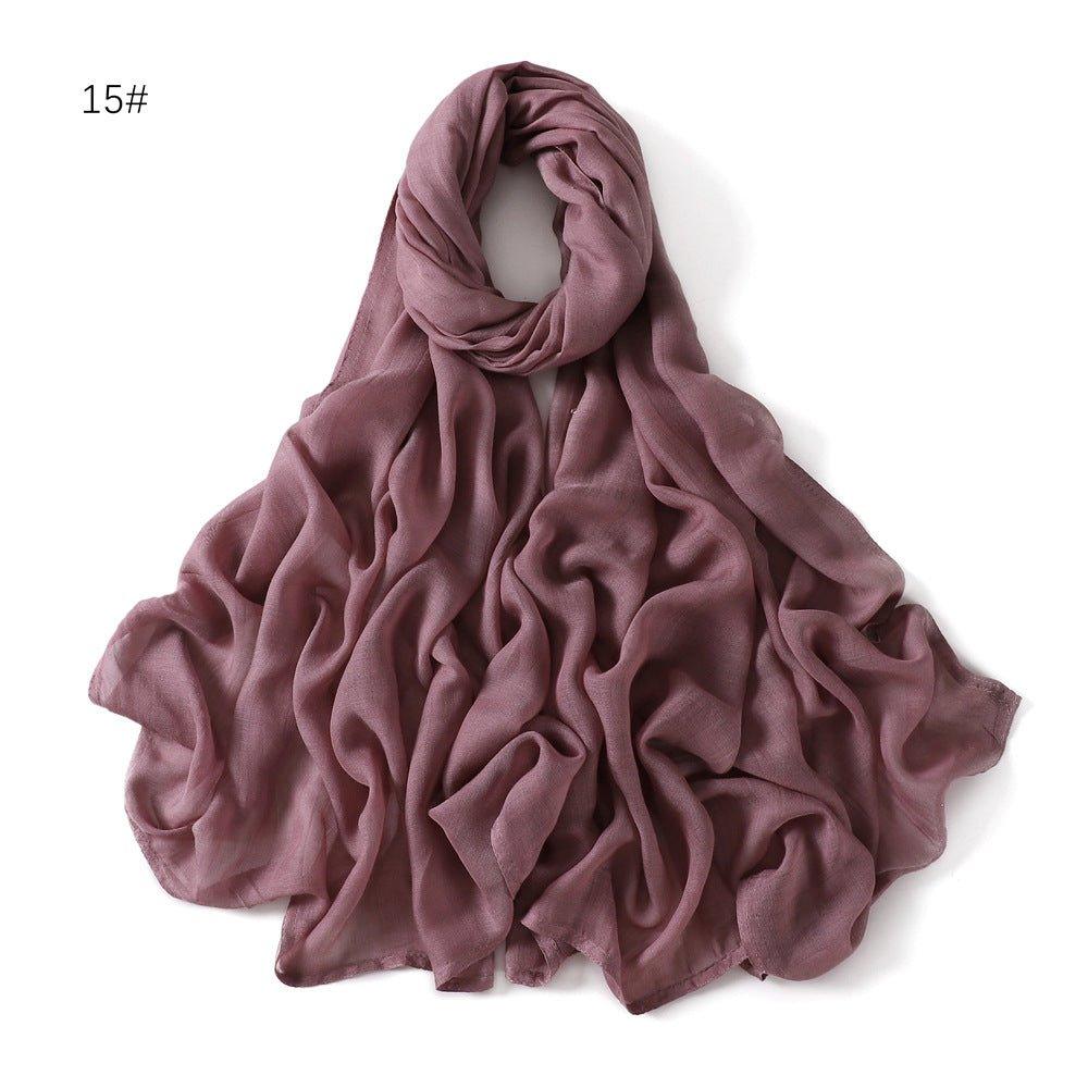 MH054 Rayon Solid Color Wide Brim Hijab - SJB-DIAMOND ELITES