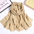 MH055 Encrypted Bubble Wrinkle Solid Color Hijab - SJB-DIAMOND ELITES