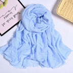 MH055 Encrypted Bubble Wrinkle Solid Color Hijab - SJB-DIAMOND ELITES