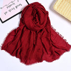 MH055 Encrypted Bubble Wrinkle Solid Color Hijab - SJB-DIAMOND ELITES