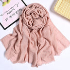 MH055 Encrypted Bubble Wrinkle Solid Color Hijab - SJB-DIAMOND ELITES