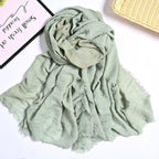 MH055 Encrypted Bubble Wrinkle Solid Color Hijab - SJB-DIAMOND ELITES
