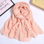 MH055 Encrypted Bubble Wrinkle Solid Color Hijab - SJB-DIAMOND ELITES