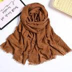 MH055 Encrypted Bubble Wrinkle Solid Color Hijab - SJB-DIAMOND ELITES