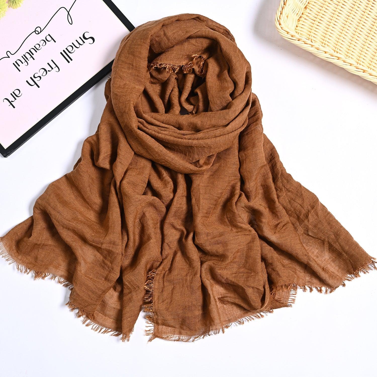 MH055 Encrypted Bubble Wrinkle Solid Color Hijab - SJB-DIAMOND ELITES