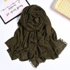 MH055 Encrypted Bubble Wrinkle Solid Color Hijab - SJB-DIAMOND ELITES