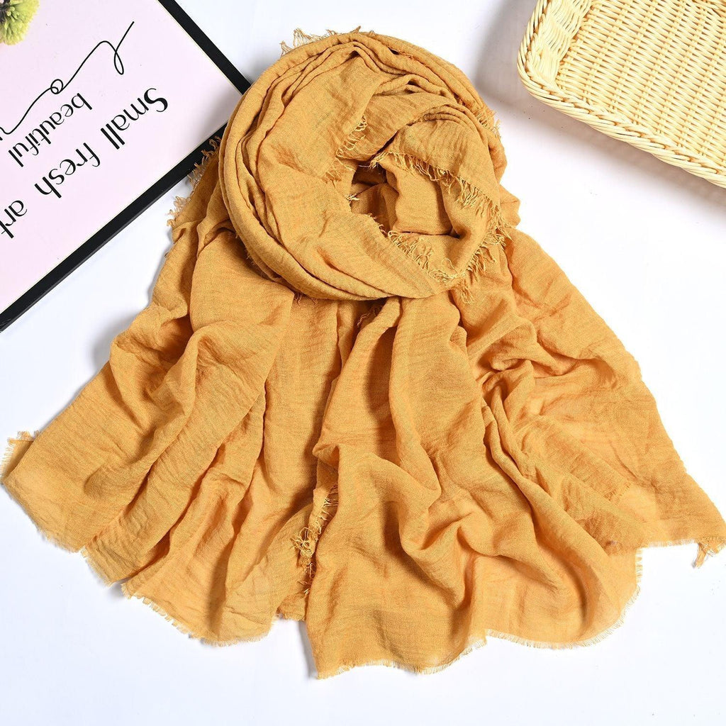 MH055 Encrypted Bubble Wrinkle Solid Color Hijab - SJB-DIAMOND ELITES