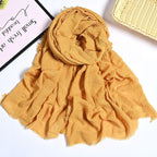 MH055 Encrypted Bubble Wrinkle Solid Color Hijab - SJB-DIAMOND ELITES