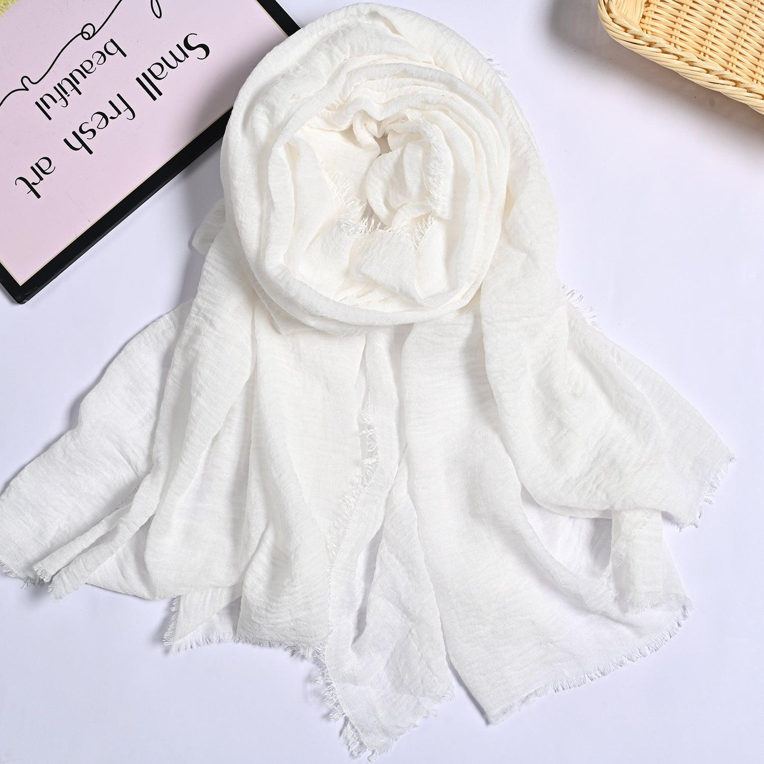 MH055 Encrypted Bubble Wrinkle Solid Color Hijab - SJB-DIAMOND ELITES