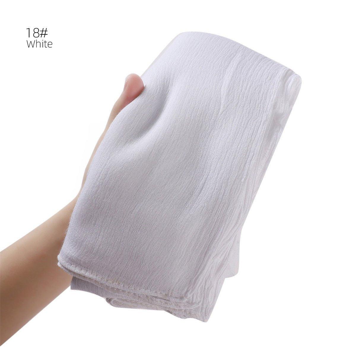 MH056 Simple Pleated Rayon Hijab - SJB-DIAMOND ELITES