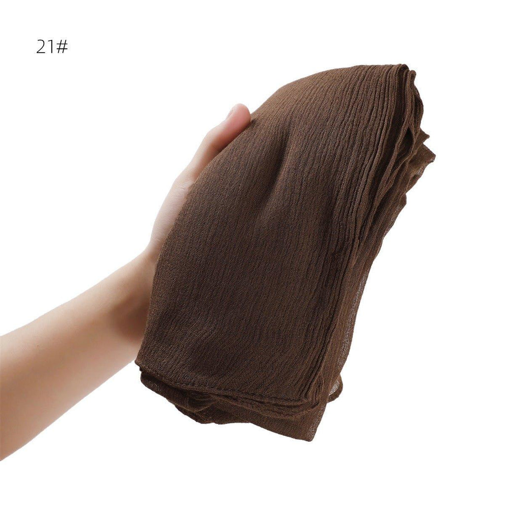 MH056 Simple Pleated Rayon Hijab - SJB-DIAMOND ELITES