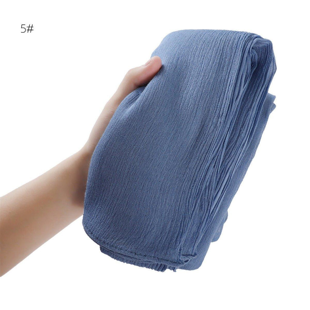 MH056 Simple Pleated Rayon Hijab - SJB-DIAMOND ELITES