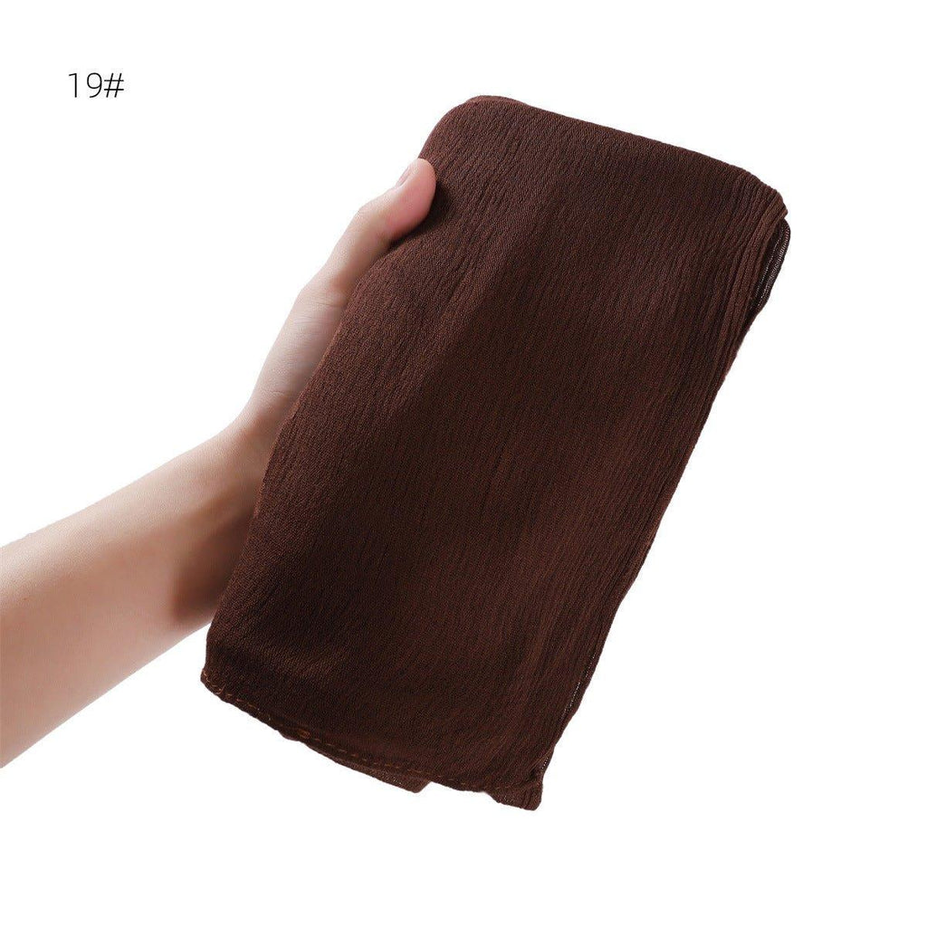 MH056 Simple Pleated Rayon Hijab - SJB-DIAMOND ELITES