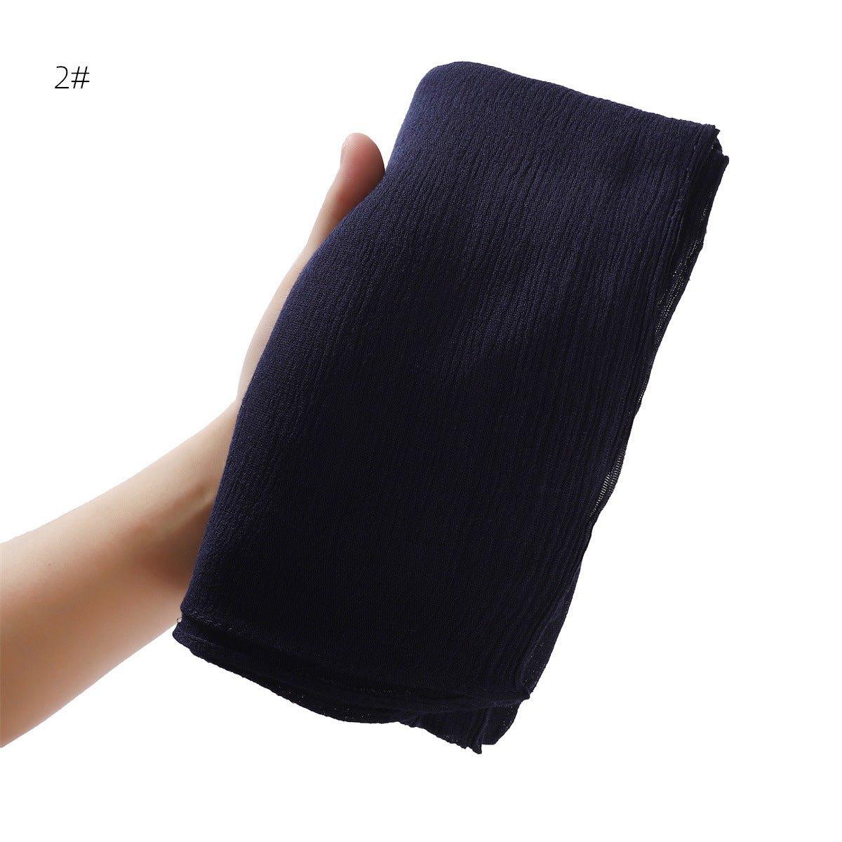 MH056 Simple Pleated Rayon Hijab - SJB-DIAMOND ELITES