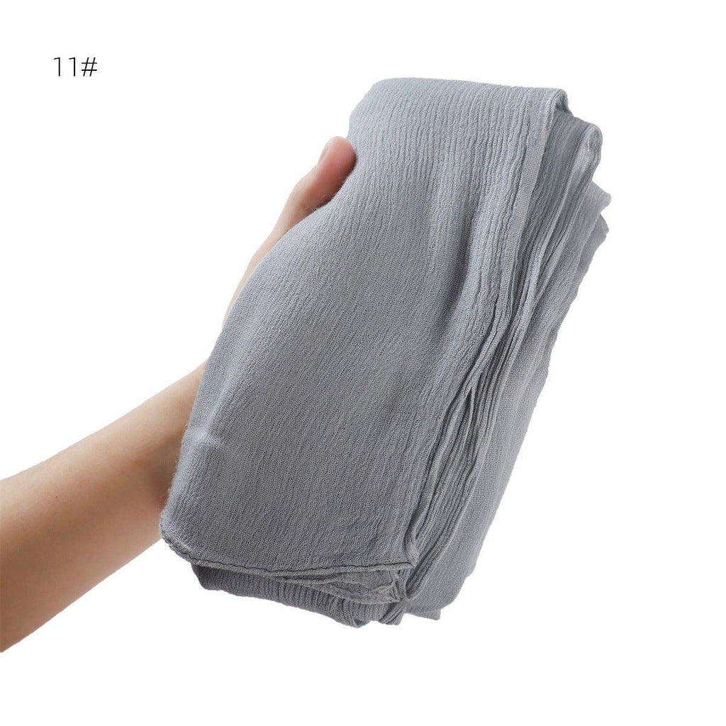 MH056 Simple Pleated Rayon Hijab - SJB-DIAMOND ELITES