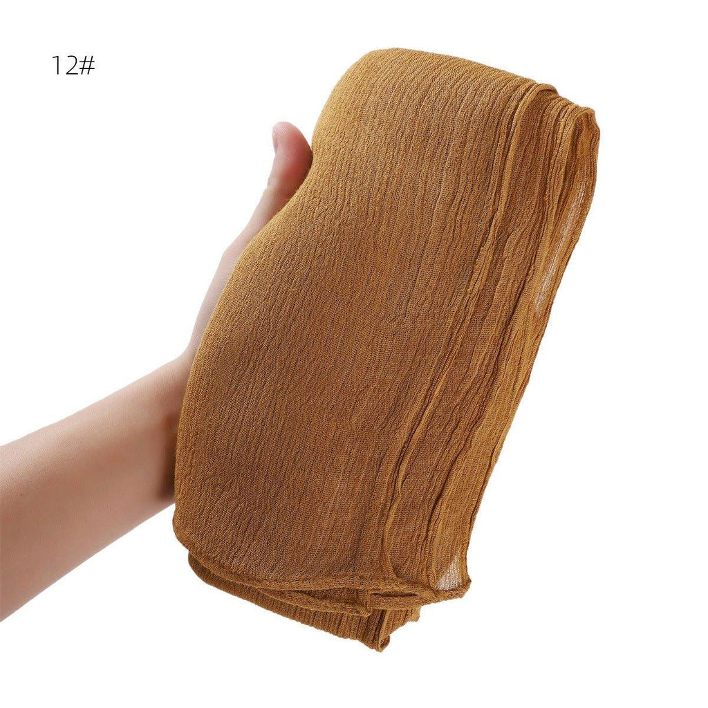 MH056 Simple Pleated Rayon Hijab - SJB-DIAMOND ELITES