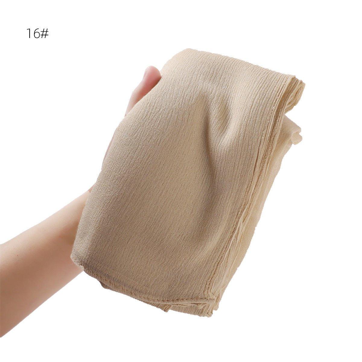 MH056 Simple Pleated Rayon Hijab - SJB-DIAMOND ELITES