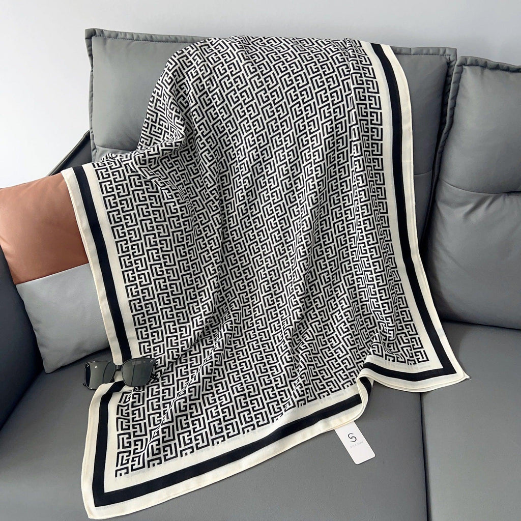 MH057 Lettered Rayon And Linen Hijab - SJB-DIAMOND ELITES